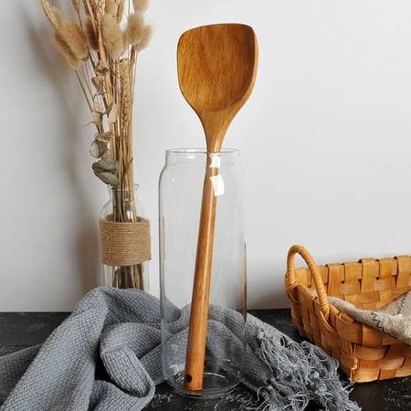 

Long Wooden Cooking Rice Spatula Scoop Kitchen Utensil Non-stick Hand Wok Shovel