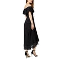 thumbnail image 2 of Rachel Zoe Womens Cleo Midi Dress, Black, Small, 2 of 2