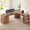 Brown, variant on 55.1" Farmhouse Desk with 3 Drawers & Open Shelves, Home Office Desk with Power Outlets & File Drawer, Wood Desk with Ample Storage, Computer Desk for Bedroom, Grey