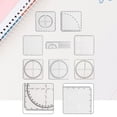 thumbnail image 6 of Aymzbd 8Pcs Geometric Ruler Mathematics Drawing Ruler Multifunction Measuring Templates, 6 of 9