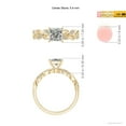 thumbnail image 4 of ANGARA Natural Princess-Cut Diamond Ring with Scrollwork in 14K Yellow Gold for Women (Size-5.4mm| Color-K| Clarity-I3) | April Birthstone, Anniversary, Jewelry Gift for Women | Natural Diamond Ring, 4 of 9