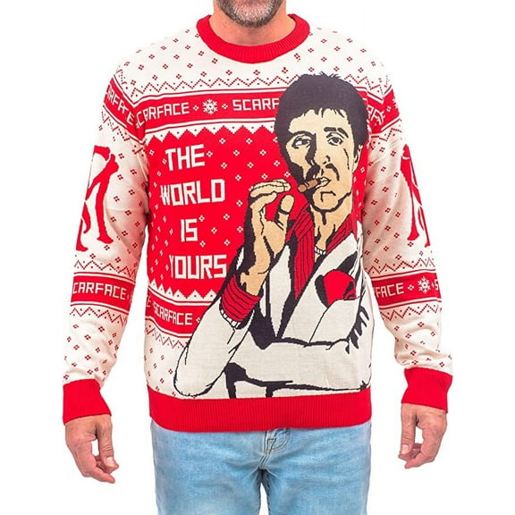 Scarface the World is Yours Tony Montana Ugly Christmas Sweater