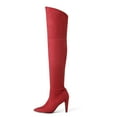 thumbnail image 2 of Dream Pairs Women's Over-the-Knee Heeled Boots Pointed-Toe Long Sexy, 2 of 5