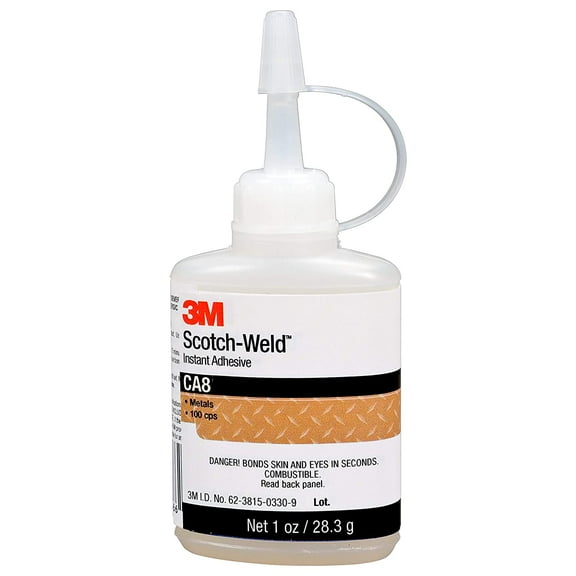 3M Scotch-Weld Instant Adhesive CA8, Clear, 1 fl oz Bottle