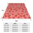 thumbnail image 3 of Balery Red Strawberry Manta de Felpa Suave y Acogedora – Cobija de Franela Aterciopelada para Cama, Lavable y Cálida para Sofá, Mascotas, Transpirable-50"x40", 3 of 7