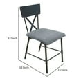thumbnail image 5 of Benjara Office Chair with Cushioned Seat and Industrial Metal Pipe Legs, Gray, 5 of 5