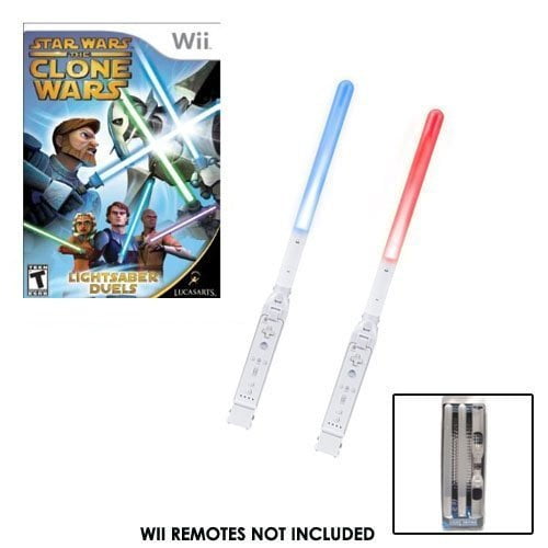Star Wars The Clone Wars: Lightsaber Duels + Dual Glow Sabers for Nintendo Wii