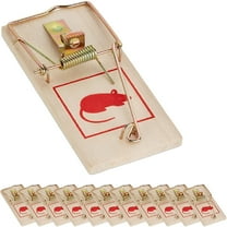 LAMIRO Eco-Friendly,Reusable Rat Trap Set,Wood & Metal Mouse Traps,12-Pack