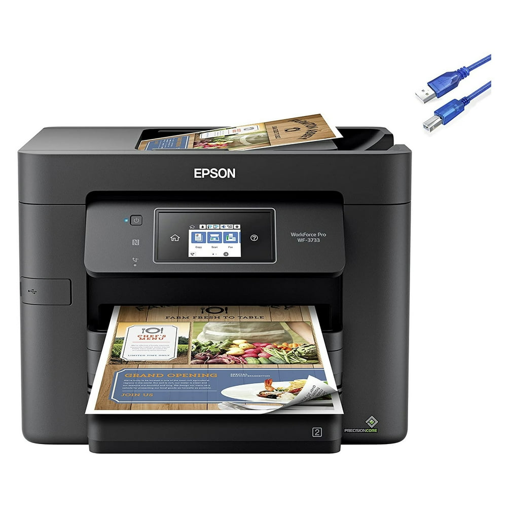 Epson Workforce Pro WF3733 Wireless AllinOne Color Inkjet Printer