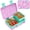 Light Pink, variant on Bento Kids Lunch Box, 6 Compartments BPA Free Bento Box for Kids, Lunch Containers, Dishwasher Safe Back to School Snack Lunch Box, Ideal Portion Sizes On-the-Go Meal, Ages 3+,School(Pink)