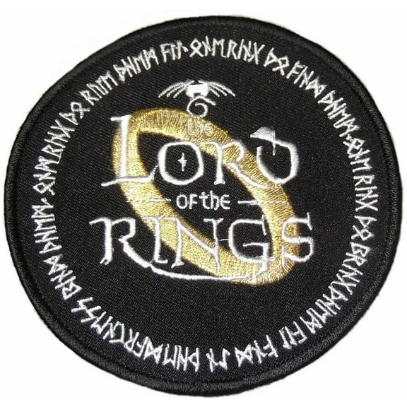 Lord Of The Rings Ring Logo 4" Diameter Embroidered Patch