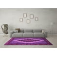 thumbnail image 3 of Ahgly Company Indoor Round Persian Purple Traditional Area Rugs, 5' Round, 3 of 4