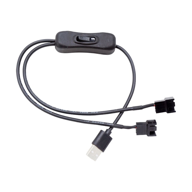 Naiovety Compatible inconsútil del cable de conexión del adaptador del ventilador de caja USB negro a 4 pines Compatible Decoración del hogar