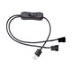 thumbnail image 1 of Bearachild Cable USB negro de 1 a 2 para ventilador con cubierta de computadora, conexión estable portátil y ligera, Plug And Play Decoración del hogar, 1 of 6