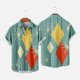 thumbnail image 4 of Camisas Para Hombre Camisa Hawaiana Casual Sin Posicionamiento Botones de Impresión Beach Turndown Blusa de Manga Corta Odeerbi ODB157321, 4 of 6