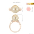 thumbnail image 5 of ANGARA Golden South Sea Cultured Pearl Collar Ring with Diamonds in 14K Rose Gold for Women | June Birthstone, Birthday, Anniversary, Jewelry Gift for Women | Pearl Ring, 5 of 9