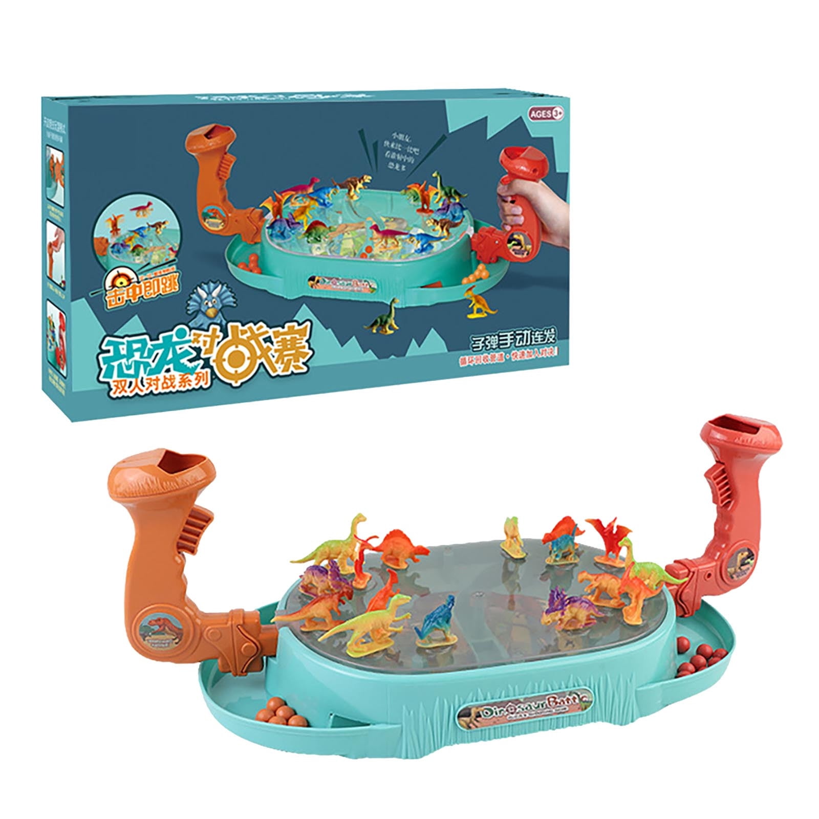 PPgejGEK Stocking Stuffers for Kids Children's Dinosaur Pinball Game Table Games Brainstorming Two Person Interactive Ejection Ball Racing Table Games Toys up to 45% off