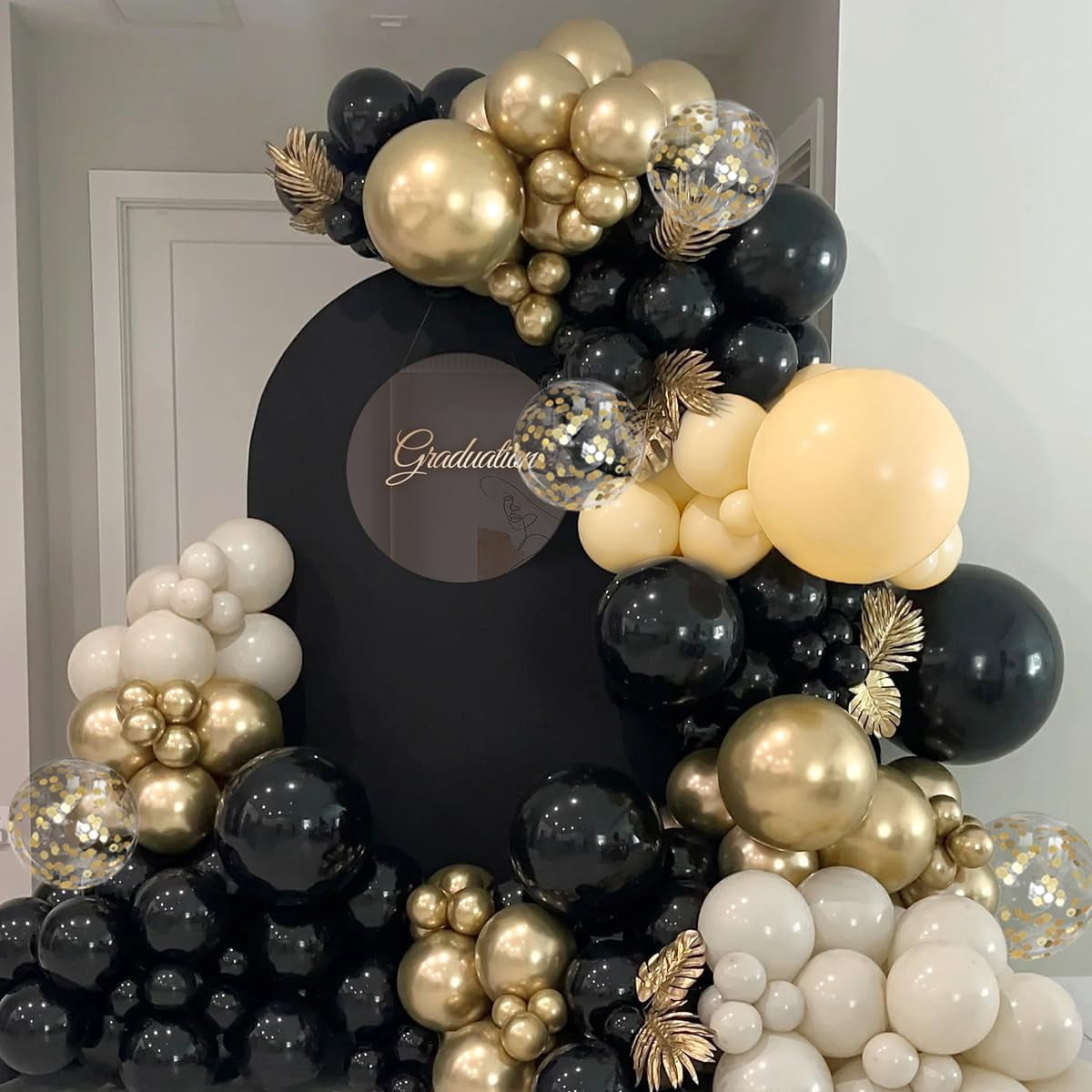 Burculy 167Pcs Soccer Balloon Arch Kit - Black Green White Latex Balloons in 18/12/10/5" with Soccer Prints for Football Theme Birthday, Baby Shower, Graduation, Wedding Party Decorations