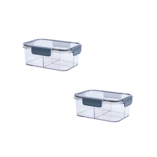 Oleegame 2PC Kids Snack Boxes For School Airtight Food Storage Container Dishwasher Produce Container For Refrigerator Keep Berry Fruit Vegetable Fresh Longer
