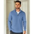 thumbnail image 4 of COOFANDY Men's Quarter Zip Up Pullover Lightweight Mock Neck Sweatshirt Casual Long Sleeve Polo Shirt, 4 of 6