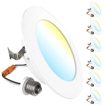 Sunco 4 Pack 4 Inch Retrofit LED Recessed Light, 11W=60W, 6000K ...