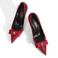 thumbnail image 4 of RONILURN Women's High Heels Pumps Closed Toe Bow Heels Pointed Toe Stiletto Dress Shoes for Women Party Work Wedding Shoes for Bride, 4 of 9