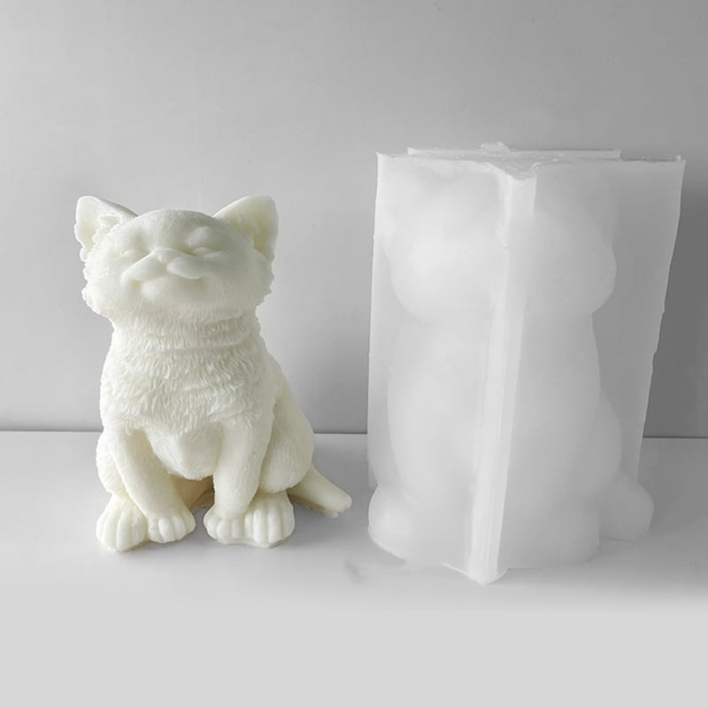 Cat-Silicone Candle Mold for Candle Making Plaster Aromatherapy Candle Mold