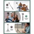 thumbnail image 4 of Sensyne 60 Phone Tripod & Selfie Stick, Lightweight All in One Phone Tripod Integrated with Wireless Remote Compatible with All Cell Phones for Selfie/Video Recording/Photo/Live Stream/Vlog（Black）, 4 of 5