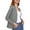 Dark Grey, variant on Asklazy Women's Casual Open Front Cardigan Peplum Knit Sweater,Black（S-2XL)