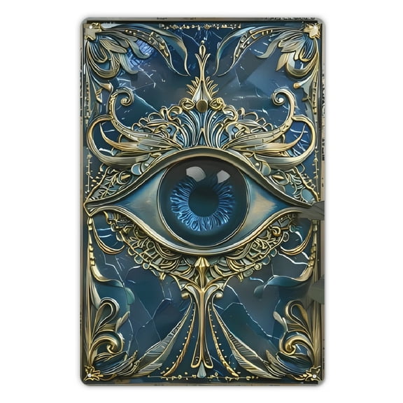 2D 1pc, Vibrant Vintage Evil Eye Wall Art Metal Sign, Unique Wall Hanging Decoration, Safe Delivery Packaging, Ready To Hang, Long-Lasting, And Eye-Catching Home Decor 812Inch