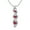 Sterling Silver, variant on 0.41 Cts Round Ruby Glass Filled Wrapped Three Stone 925 Sterling Silver Women Spiral Wedding Necklace
