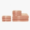 thumbnail image 2 of Bamboo Towel and Washcloths Set, 30" x 54", 16" x 30", Salmon by Blue Nile Mills, 2 of 7