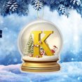 thumbnail image 4 of Christmas Tree Hanging Decorations Yellow 26 Letter Crystal Ball Acrylic Car Ornament Xmas Tree Pendant Home Decoration 2.5x3 Inch, 4 of 4