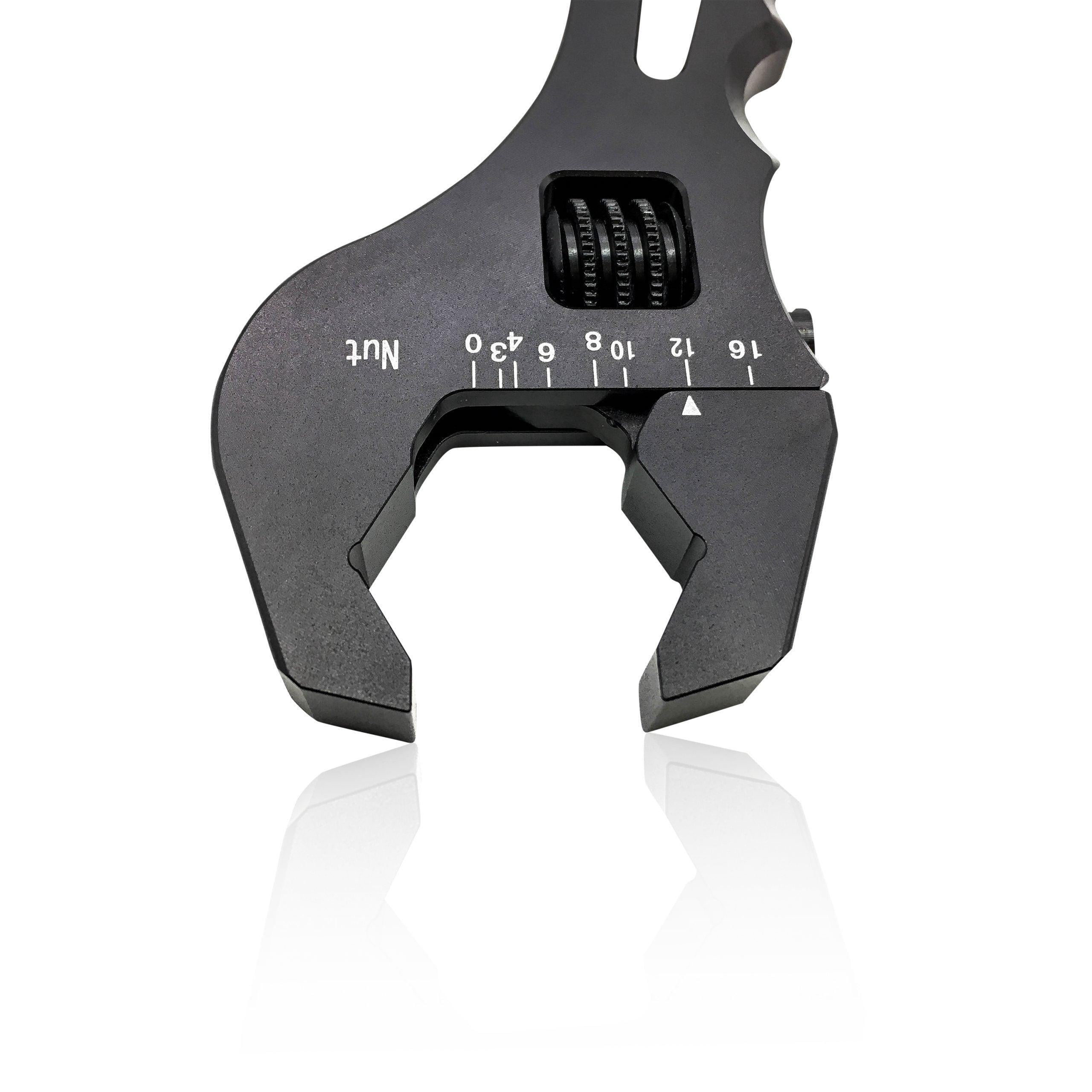 NGR AN Adjustable Wrench (3AN-16AN) Black Anodized