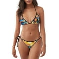 thumbnail image 1 of KLL Ensemble Bikini Imprimé Bateaux de Pêche Colorés pour Femmes, Ensemble Bikini Deux Pièces à Cordon avec Bas Aguichant Maillot de Bain, 1 of 6