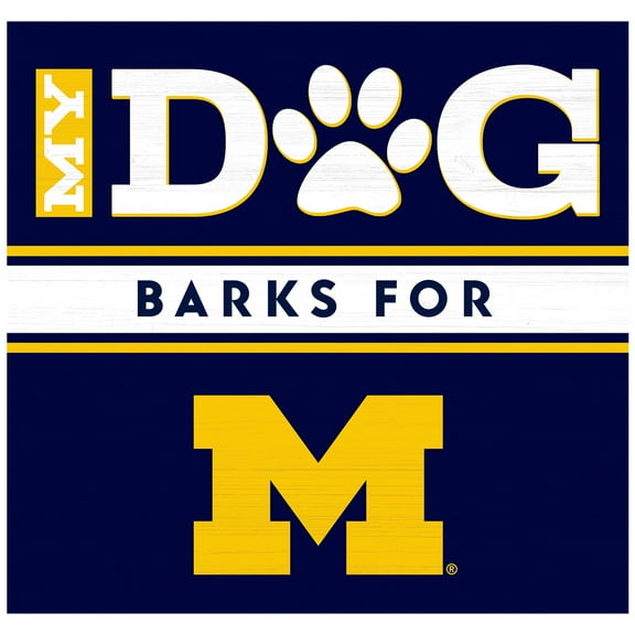 Imperial Michigan Wolverines My Dog Barks For Wall Art