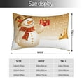 thumbnail image 2 of Balery Christmas Snowman Gift Funda de Cojín Estampada, Regalos para Mujeres, Regalos de Amor para Ella, Regalos para Novia o Esposa, Funda de Almohada-16"x24", 2 of 6