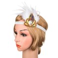 thumbnail image 3 of Party Headband Rhinestone Feather Flapper Headband Hair Band for Thanksgiving, 3 of 4