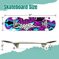 thumbnail image 2 of 31'' Complete Skateboard 7 Layer Canadian Maple Double Kick Deck Skateboards Star shapes graffiti hand craft expressive ink hipster Funky Skate Board for Beginner Adult Gifts, 2 of 5