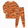 thumbnail image 4 of Gerichy Boys Girls Long Sleeve Pajama Set Soft Sleepwear Outfit for Toddler Children Halloween Homewear 2T-9T, 4 of 7