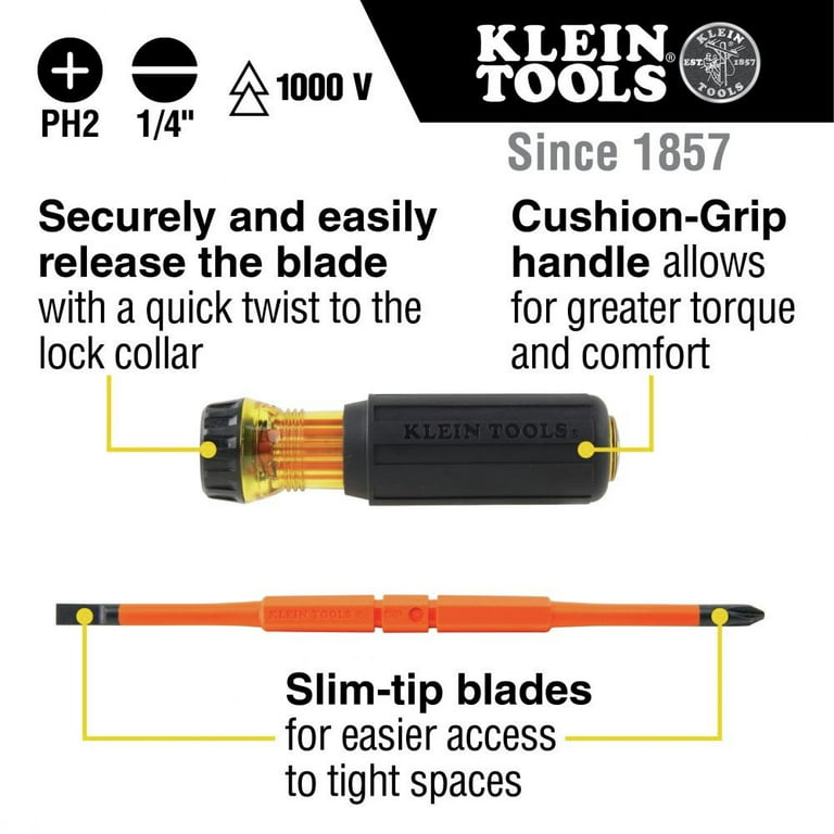 Klein Tools 32293 Flip-Blade 2-in-1 #2 Phillips Bit / 1/4 in