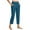 Navy, variant on oqasdz Capri Pants for Women High Waist Solid Color Crop Straight Leg Slim Fit Comfy Work formal Casual Pant