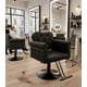thumbnail image 2 of Yeshouse Silla de barbero hidráulica, silla de peluquería giratoria con bloqueo de 330 libras y asiento de cuero PU de altura ajustable para uso en salón y hogar, 2 of 5