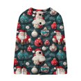 thumbnail image 5 of Chaqueta y abrigo informal de manga larga sin capucha para mujer, cárdigan de punto con estampado navideño informal, chaqueta abotonada, abrigo, blusa de poliéster para mujer, 5 of 5