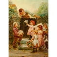 thumbnail image 2 of Frederick Morgan 14x18 Gold Ornate Wood Frame and Double Matted Museum Art Print Titled - Grandfather's Birthday, 2 of 4