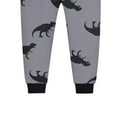 thumbnail image 5 of QEFJNO Toddler and Little Boys Cotton Pull On Active Jogger Pants Casual Sweatpants with Drawstring 1Pcs Black Dinosaur 3T, 5 of 6