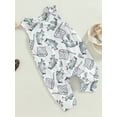 thumbnail image 3 of Bagilaanoe Newborn Baby Girl Boy Summer Jumpsuit Fish Print Sleeveless Bodysuit 3M 6M 12M 18M Infant One Piece Romper, 3 of 8
