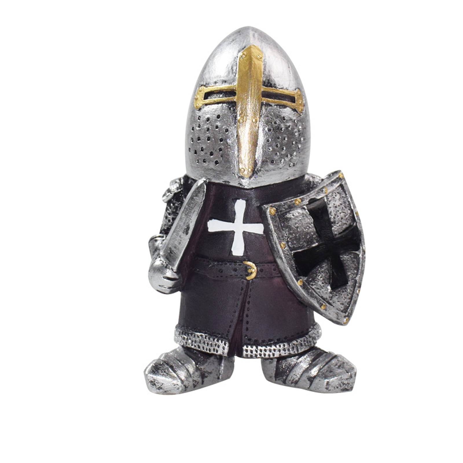 Crusader Knight Figure 6'' Resin Hand Painted Figurine 