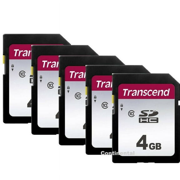 5 X Transcend 4GB Secure Digital SDHC Memory Card