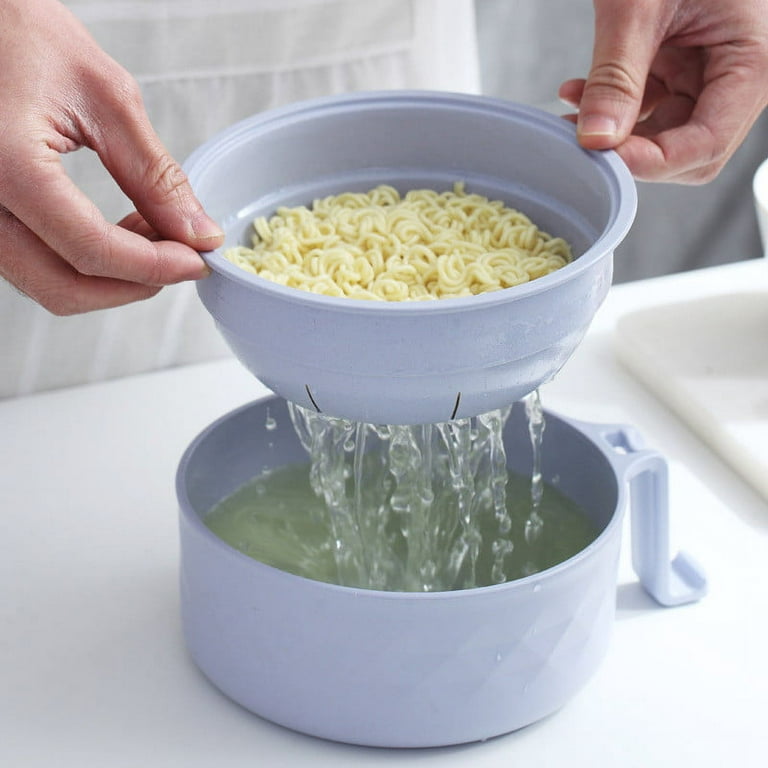 Wovilon Ramen Cooker Ramen Bowl Set With Chopsticks Microwave  Noodle,College Dorm Room Essentials For Girls For Boys Apartment-Creamy  White 